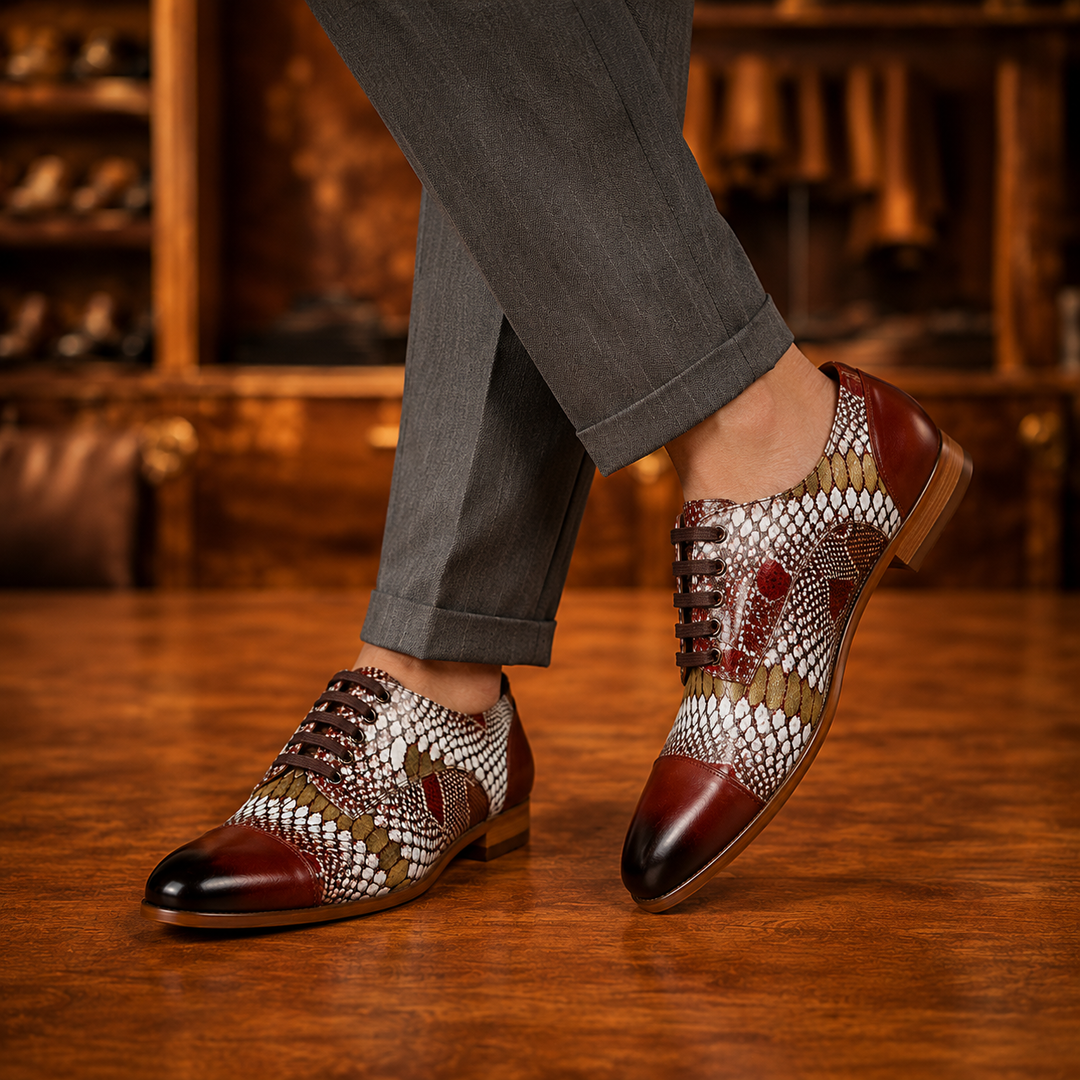 Textured Leather Dress Shoes