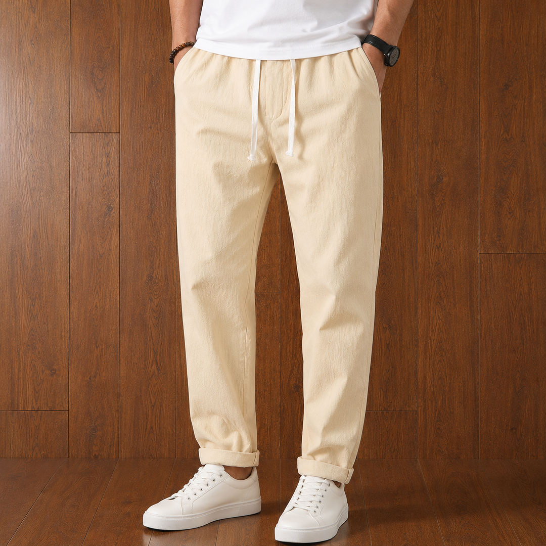 Drawstring Linen Loose Pants
