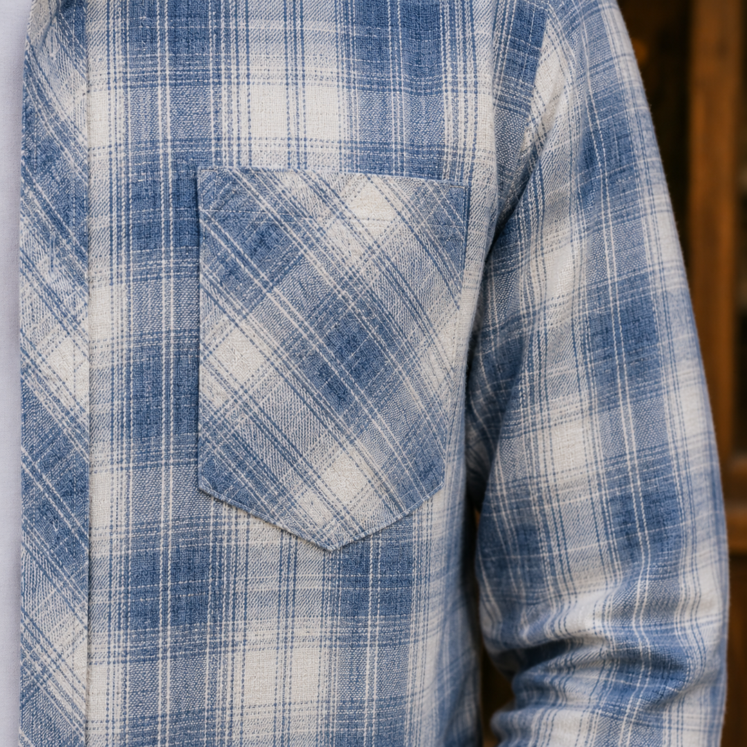 Plaid Button-Up Shirt