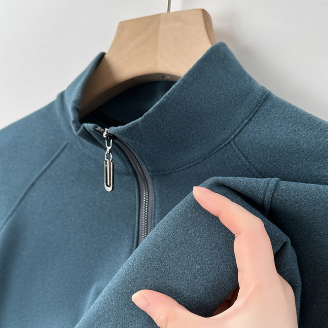 COMFORTABLE ZIP SWEATER
