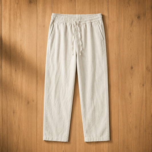Drawstring Straight-Leg Pants