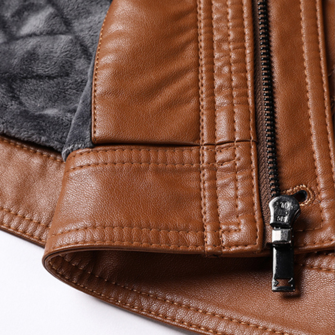 LEATHER FIELD JACKET