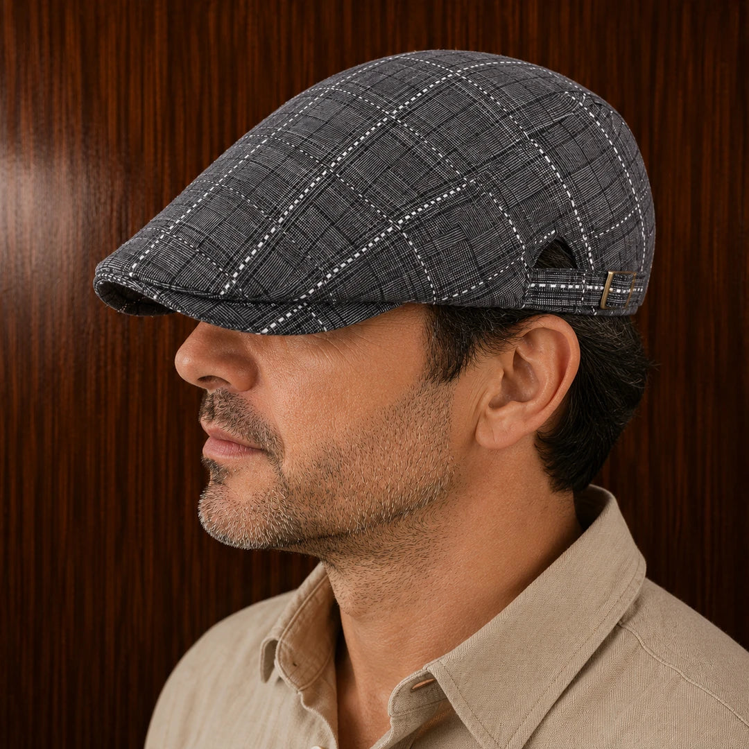 Checkered Flat Cap