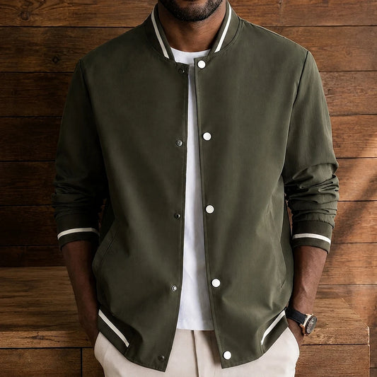 Classic Contrast Bomber Jacket