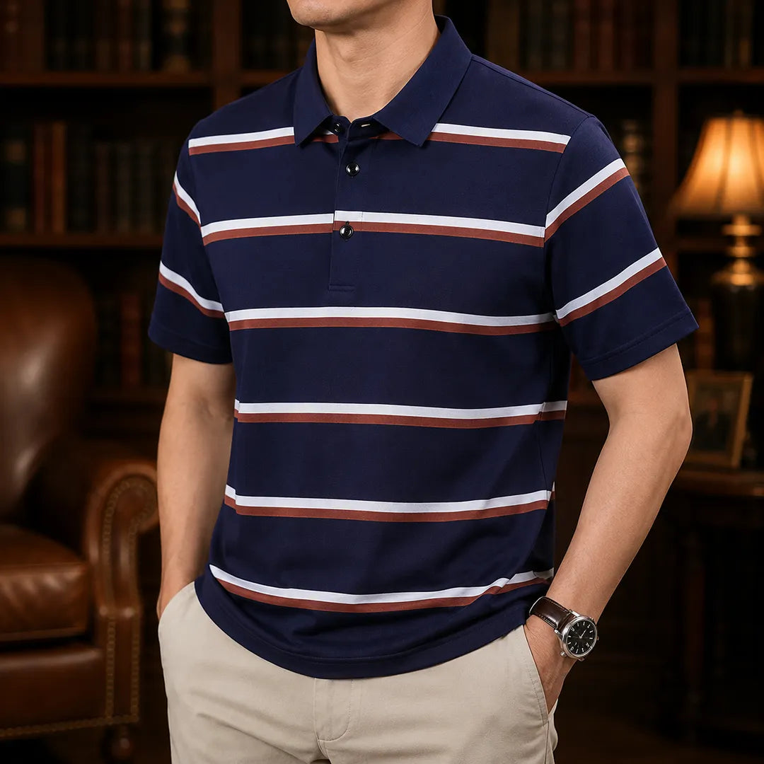Classic Striped Polo