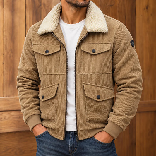 Corduroy Fleece Collar Jacket