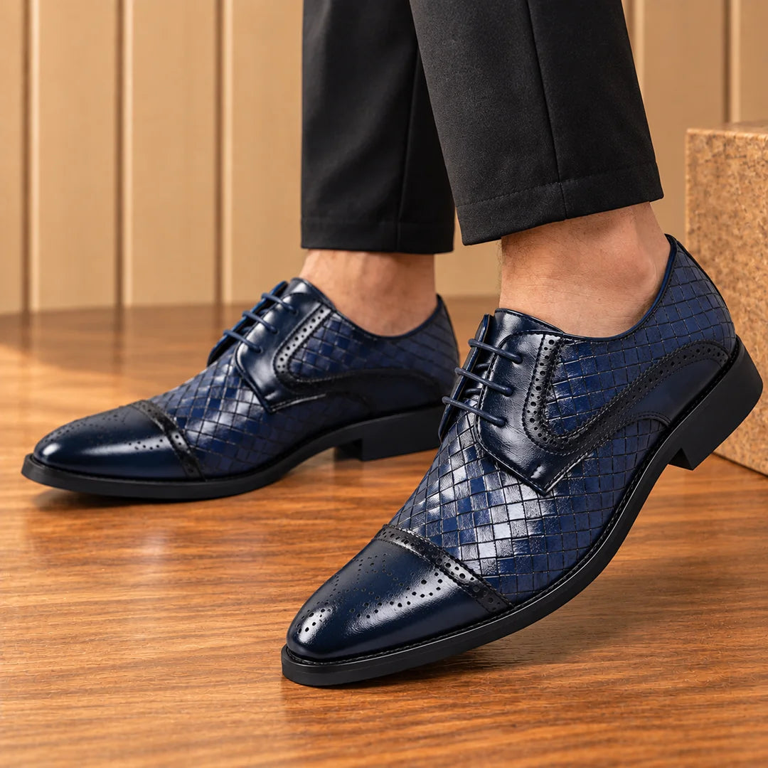 Distinctive Patterned Derby Shoes