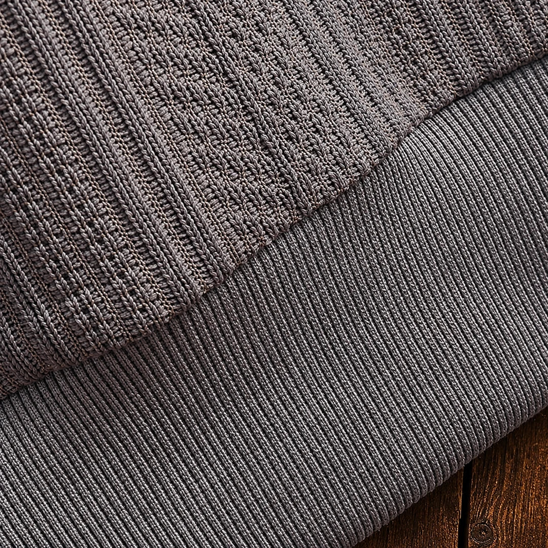 Everyday Textured Polo Sweater