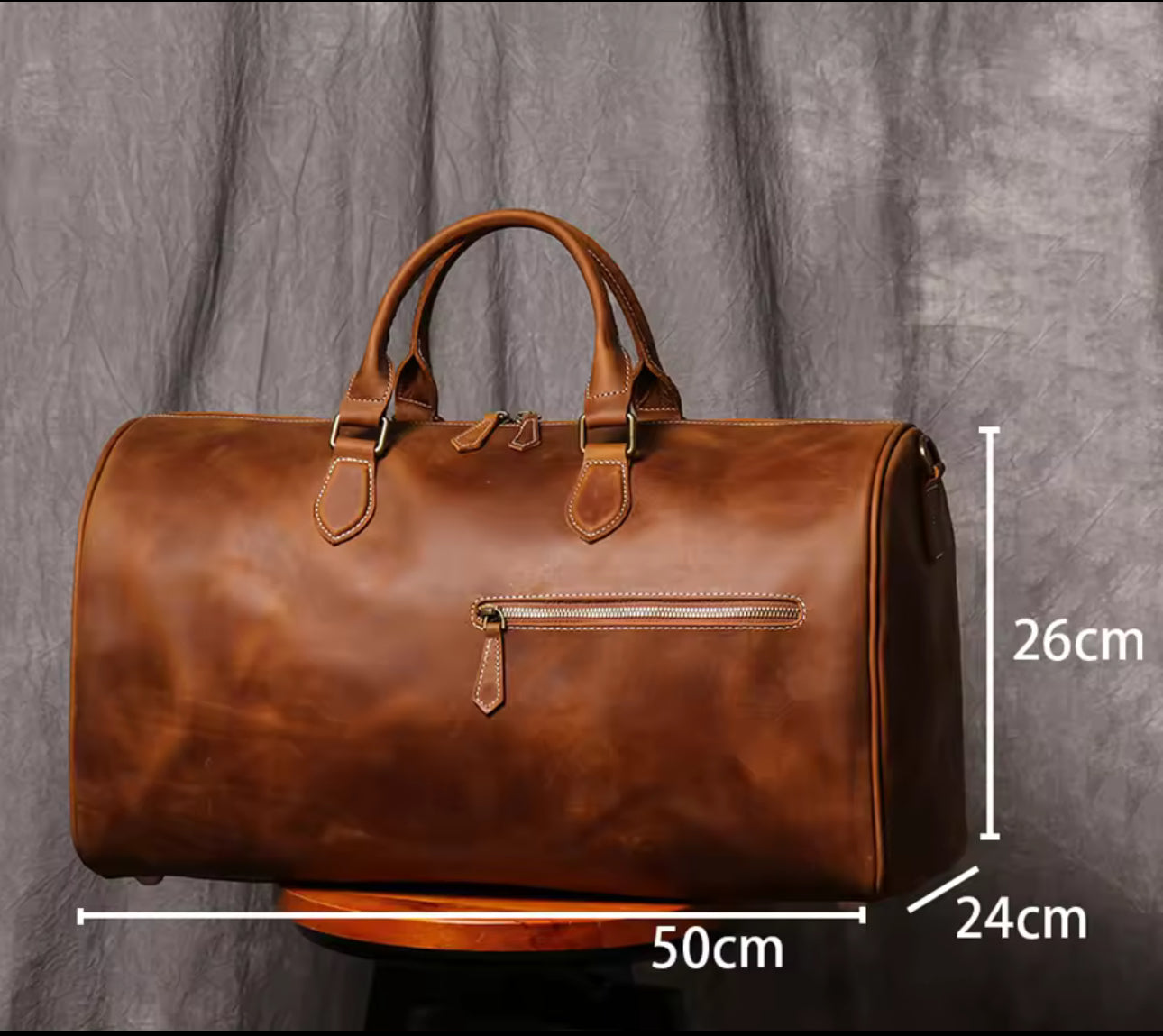TRAVEL LEATHER DUFFLE BAG