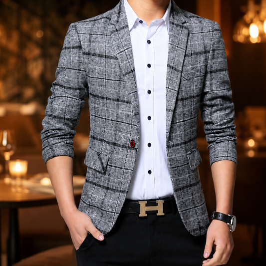 Plaid Casual Blazer