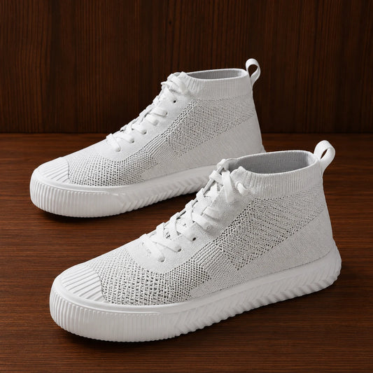 High-Top Knit Sneakers