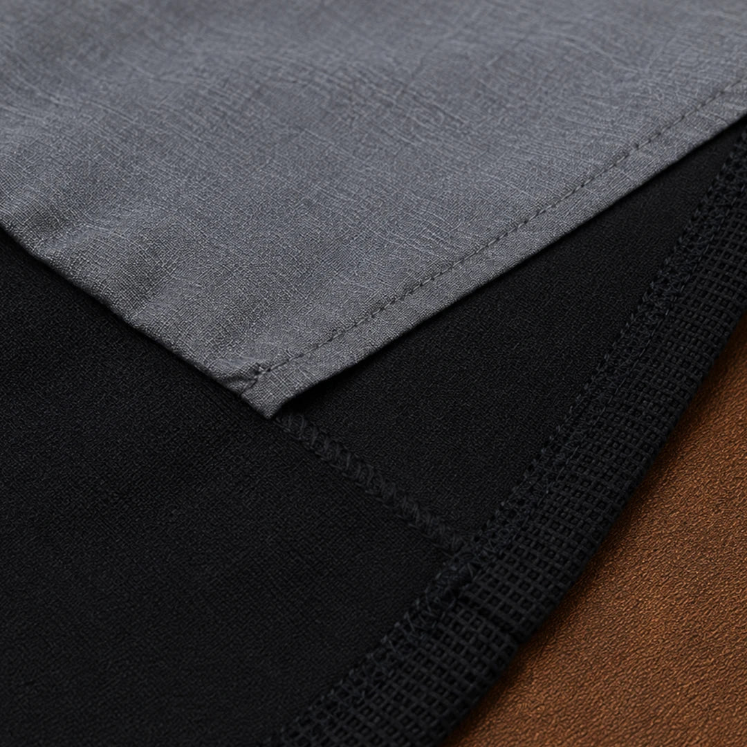 Mock Layered Shirt-Style Cardigan