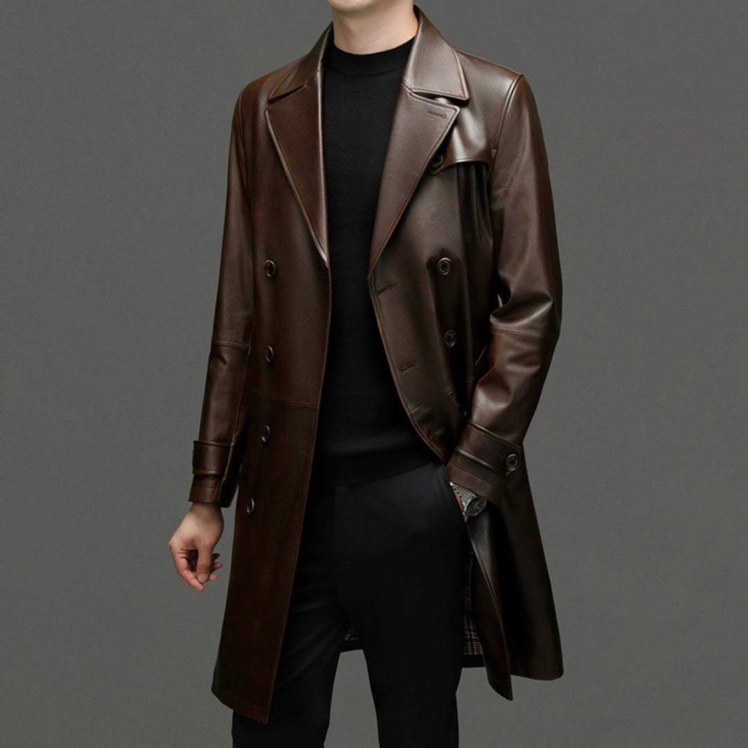 Luxurious Leather Trench