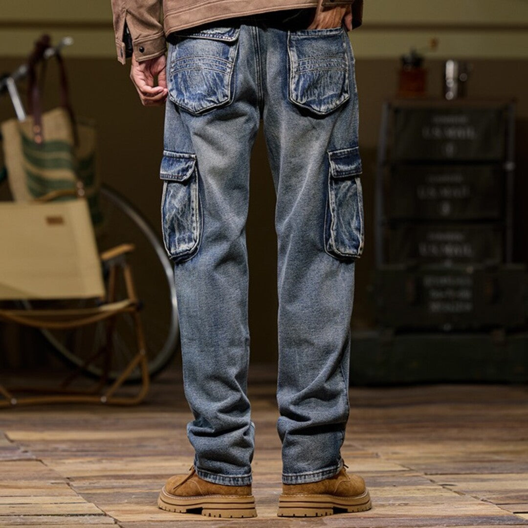 Retro Cargo Denim Jeans