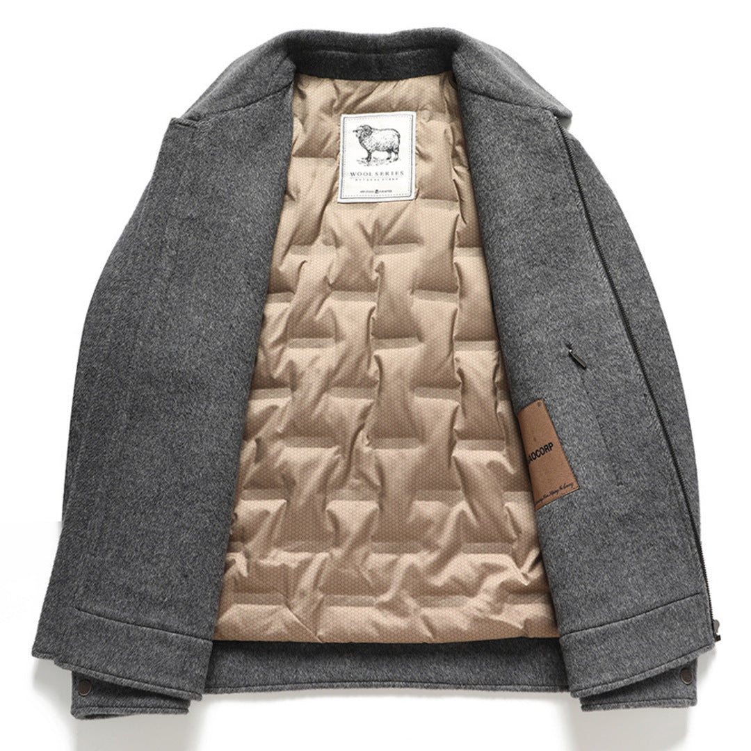 LUXURIOUS ZIP WOOL JACKET