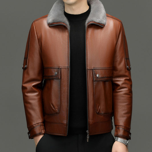 SHEARLING LEATHER COAT