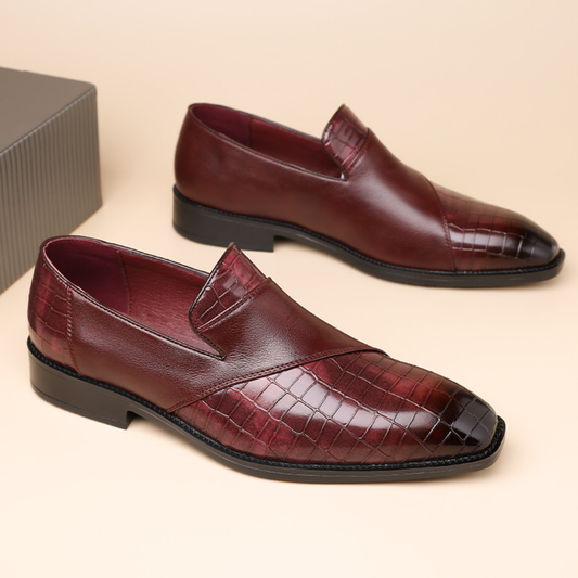 Polished Croc Loafers