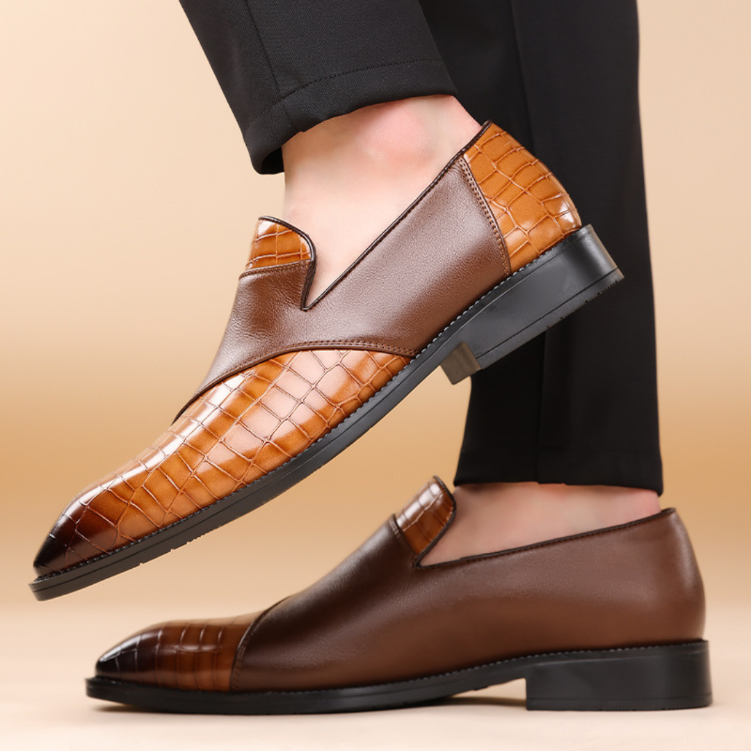Polished Croc Loafers