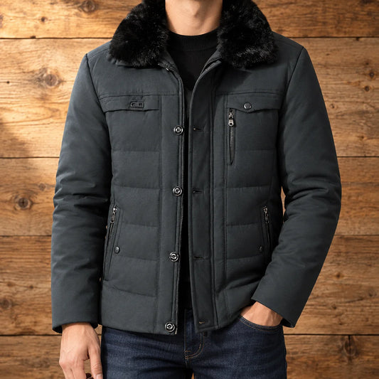 Quilted Fur Collar Jacket