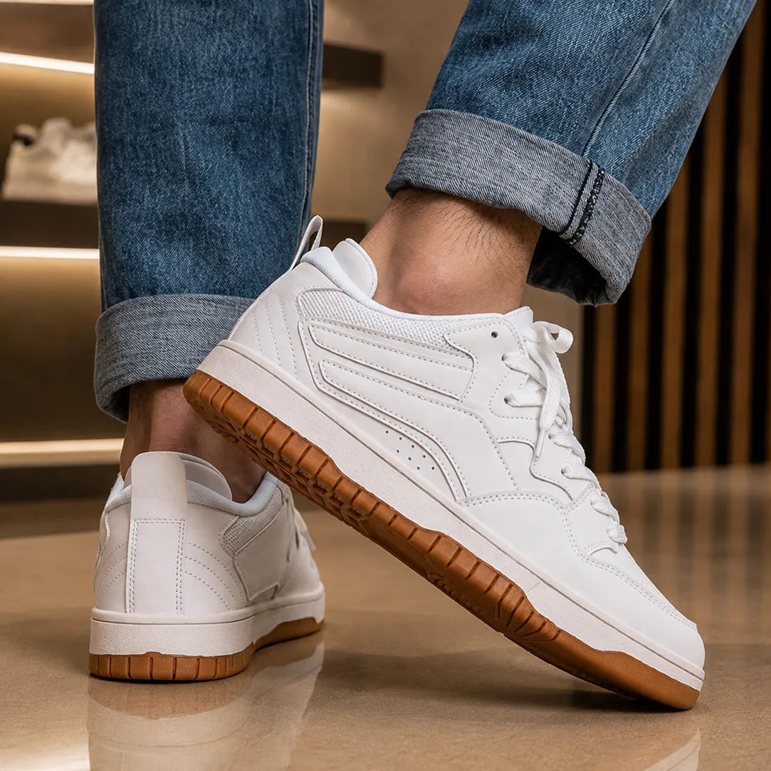 Refined Layered Court Sneakers