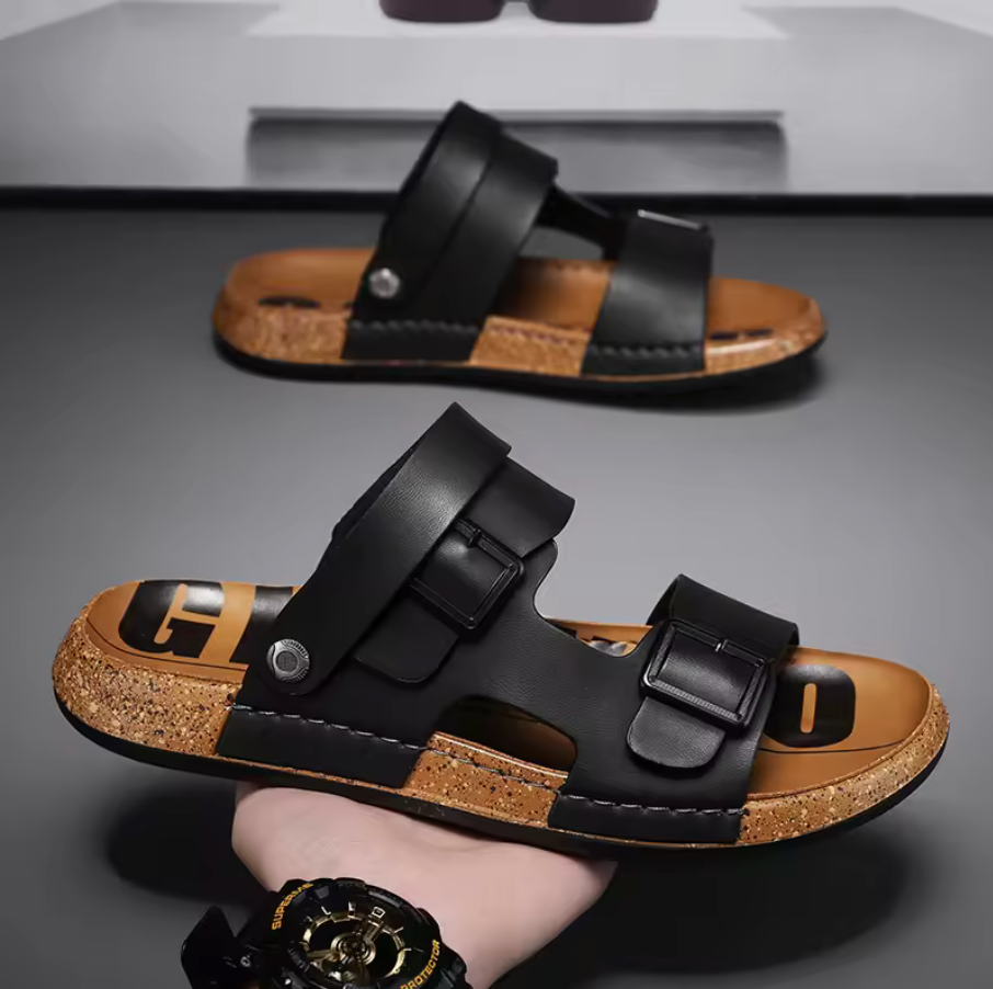 CORK LEATHER SANDALS