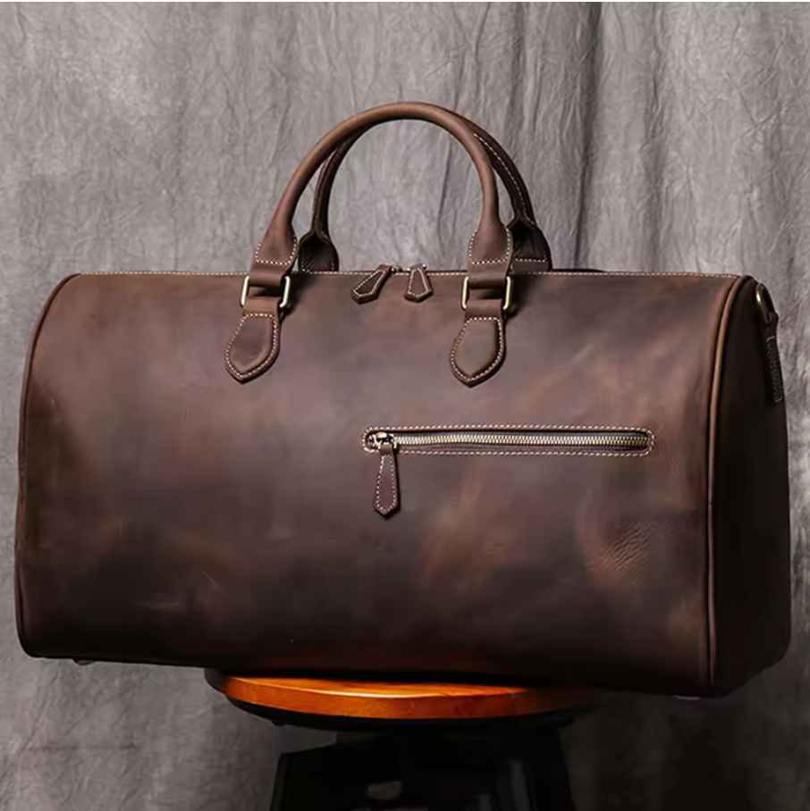 TRAVEL LEATHER DUFFLE BAG