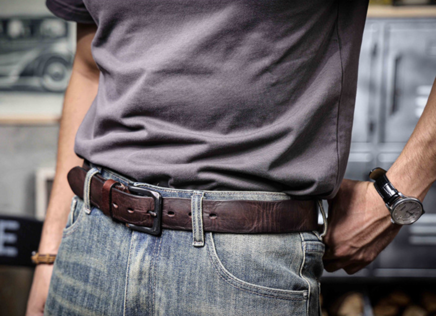 RETRO COWHIDE BELT