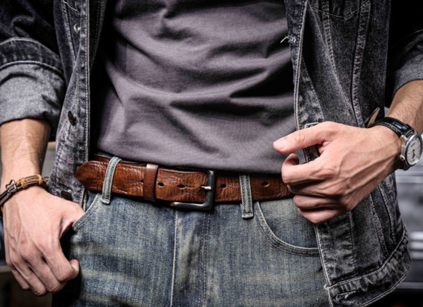 RETRO COWHIDE BELT