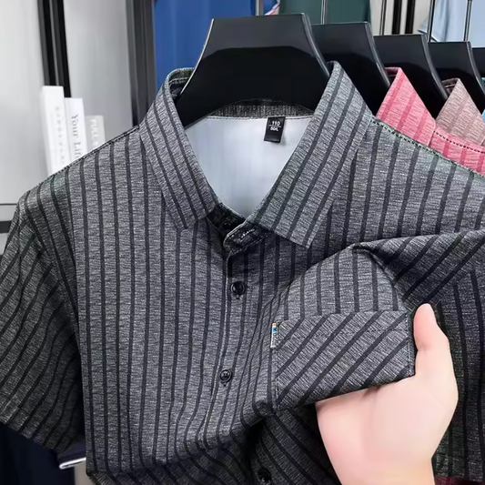 MEN'S STRIPED CASUAL POLO
