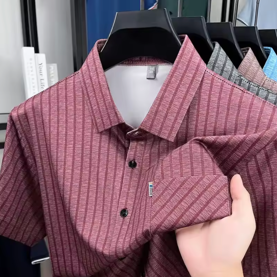MEN'S STRIPED CASUAL POLO