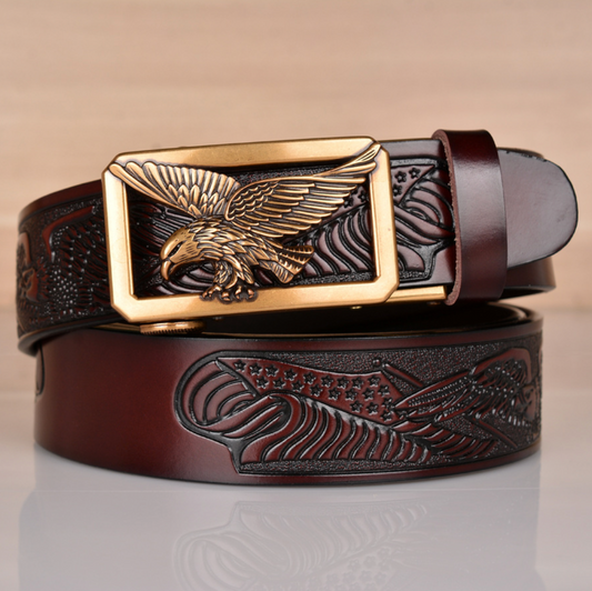 RUGGED EAGLE LEATHER BELT