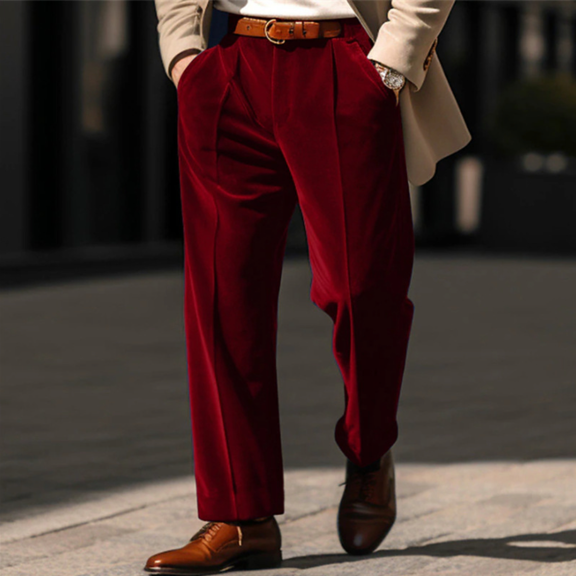 VELVET BUSINESS TROUSERS