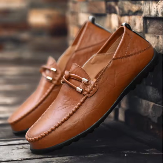 LEATHER COMFORTABLE SLIP-ON