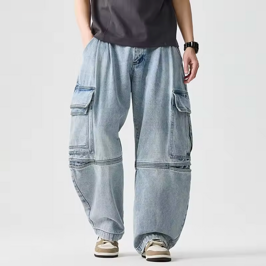 MODERN WIDE-LEG DENIM PANTS