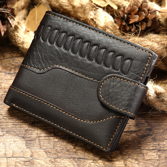 VINTAGE HANDMADE COW LEATHER WALLET