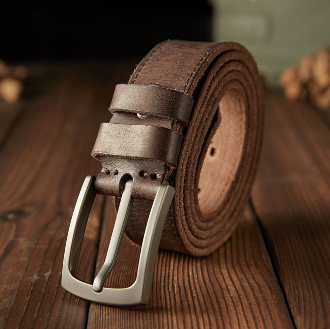 RETRO HANDMADE COWHIDE BELT