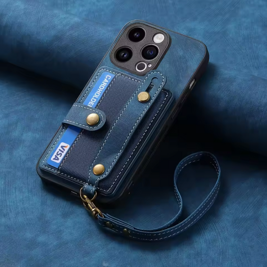 WRIST STRAP WALLET IPHONE CASE