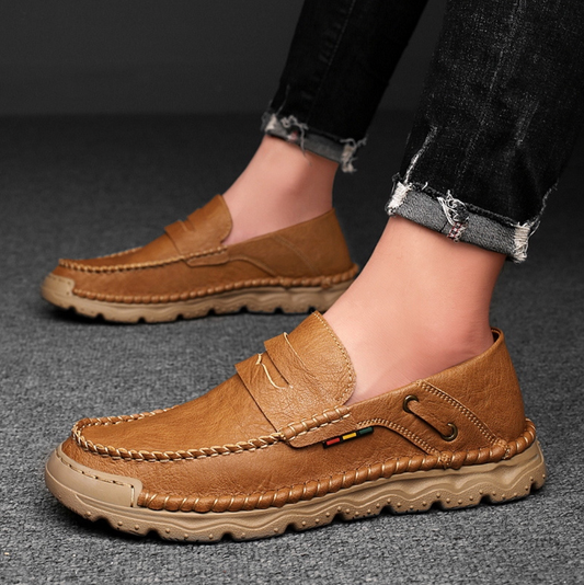 LEATHER FORMAL SLIP ON SHOES