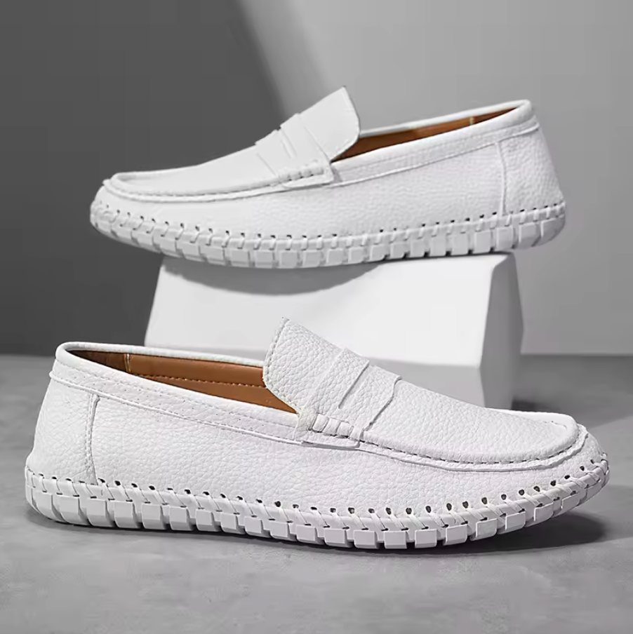HANDMADE LEATHER SLIP-ON LOAFERS