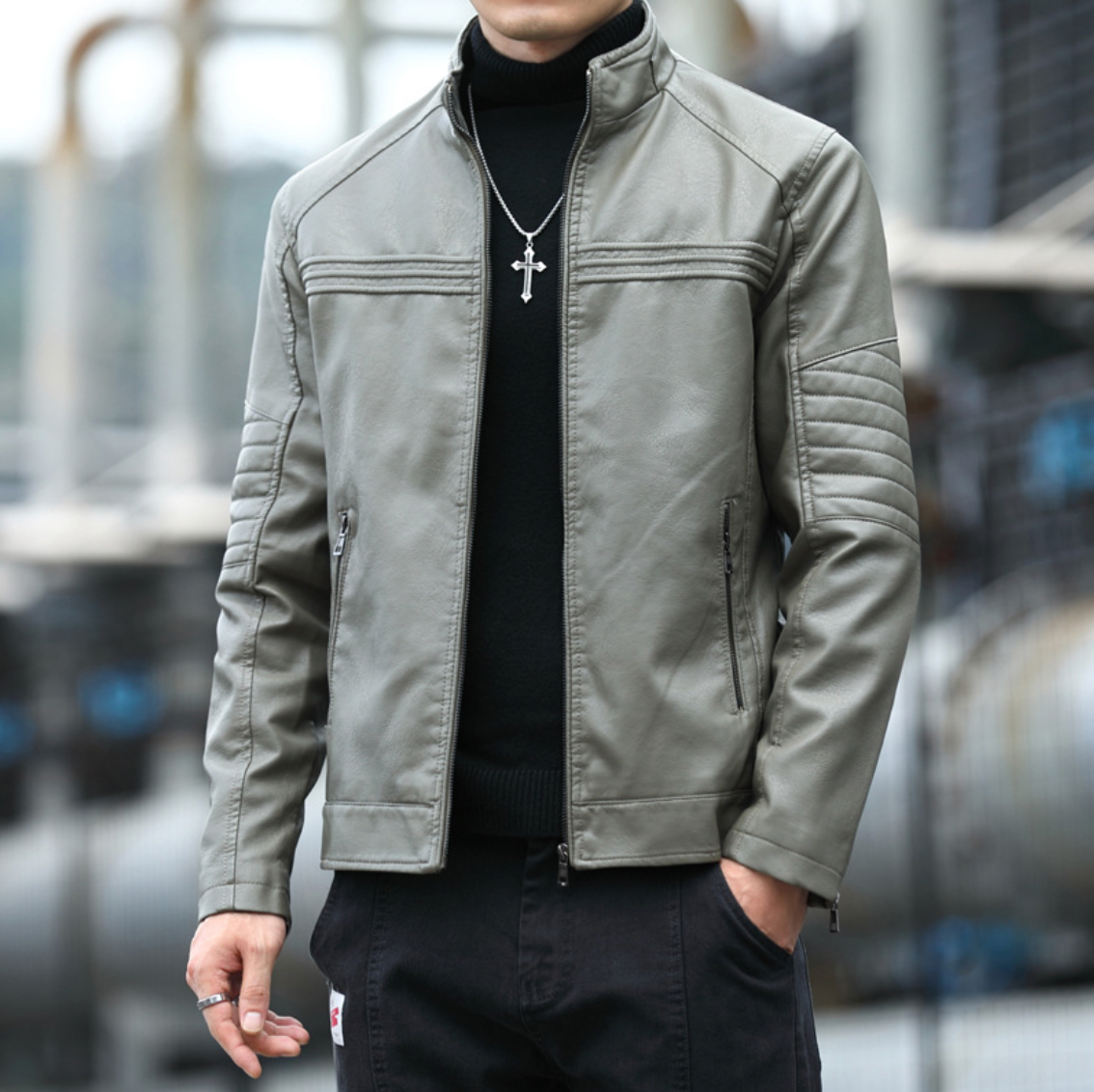SLIM LEATHER JACKET
