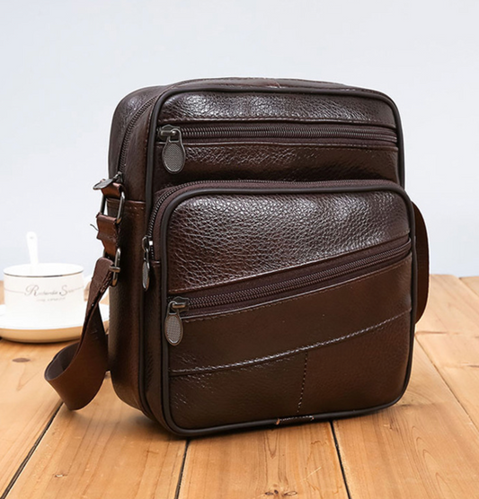 LEATHER COWHIDE CROSSBAG