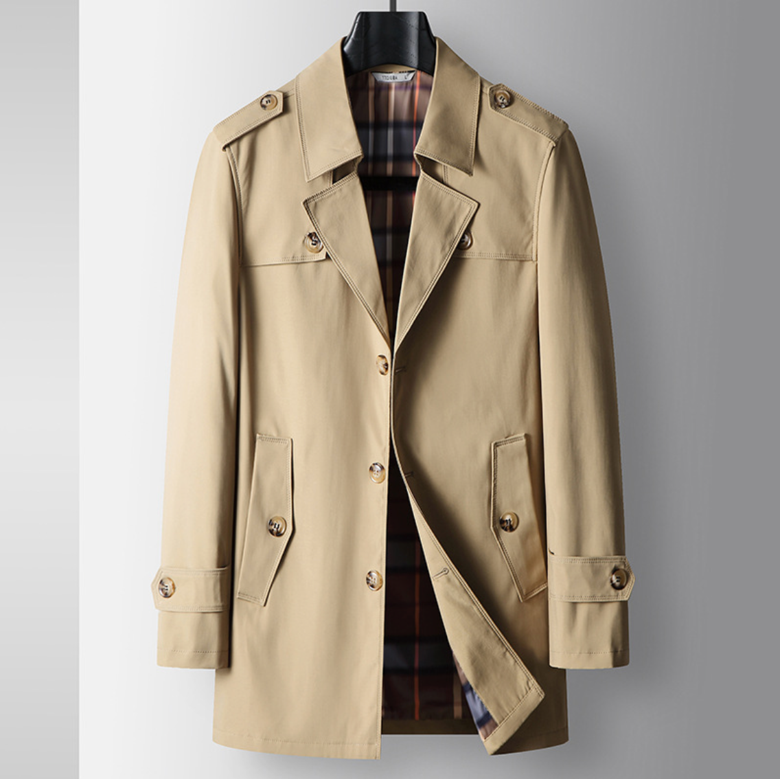 MID-LENGTH TRENCH COAT