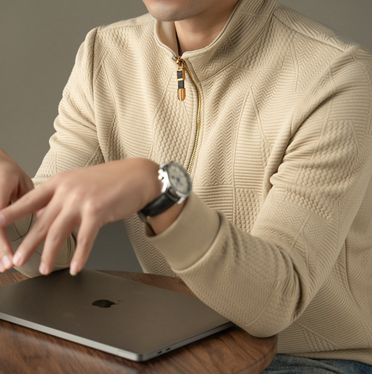 LUXURY KNIT HALF-ZIP