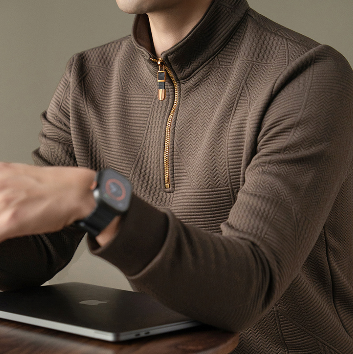 LUXURY KNIT HALF-ZIP