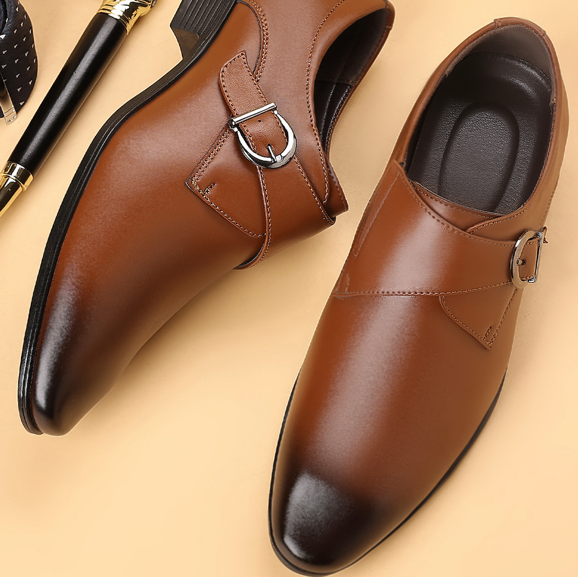 Buckle Oxford Shoes