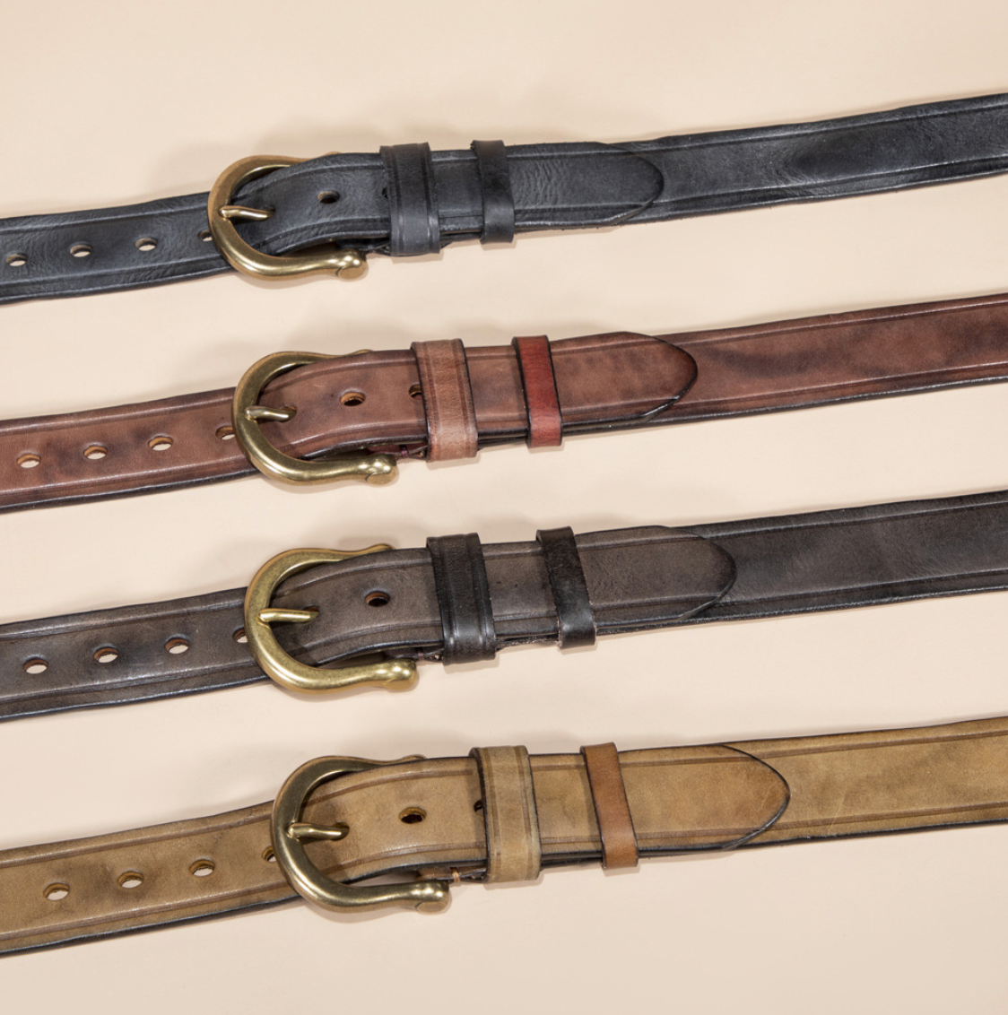 Vintage Leather Cowhide Belt