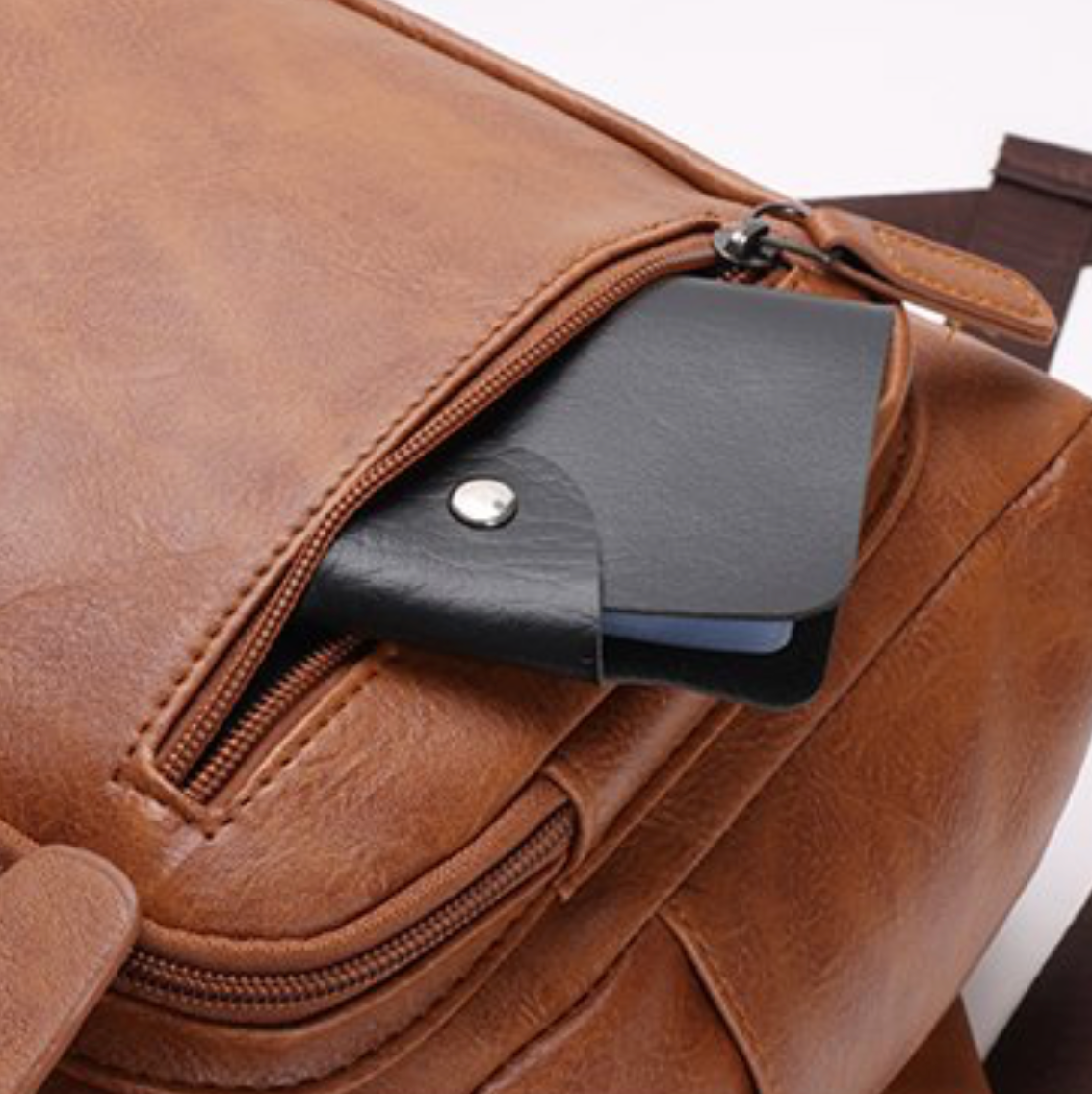 Vintage Leather Office Backpack