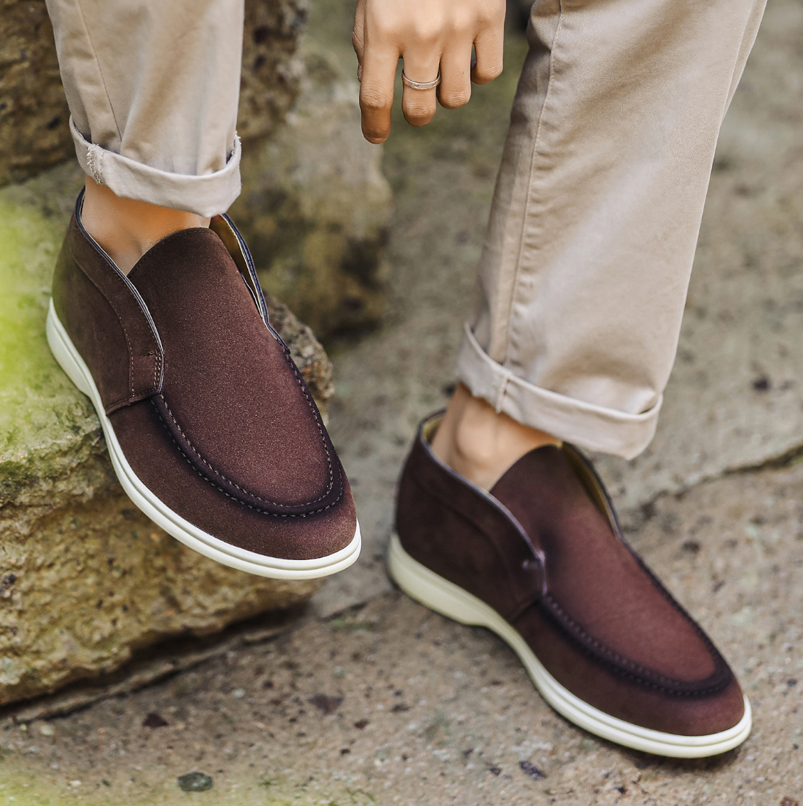 Suede Mid-Top Comfort Loafer