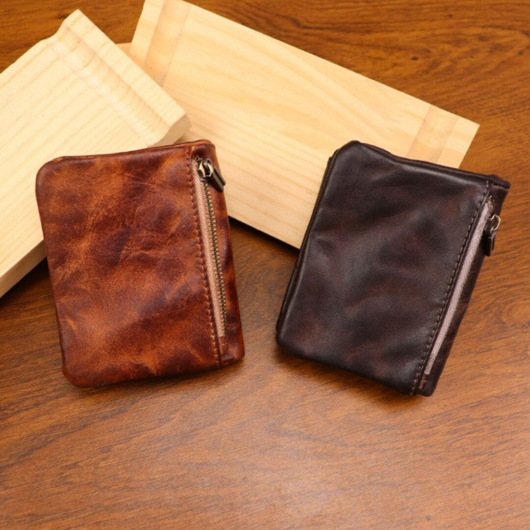 Vintage Leather Fold Wallet