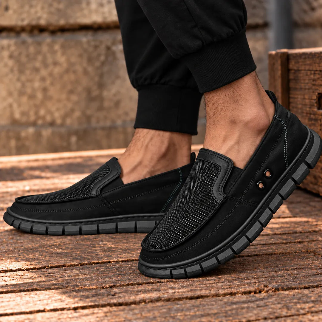 Textured Stretch Panel Shoes